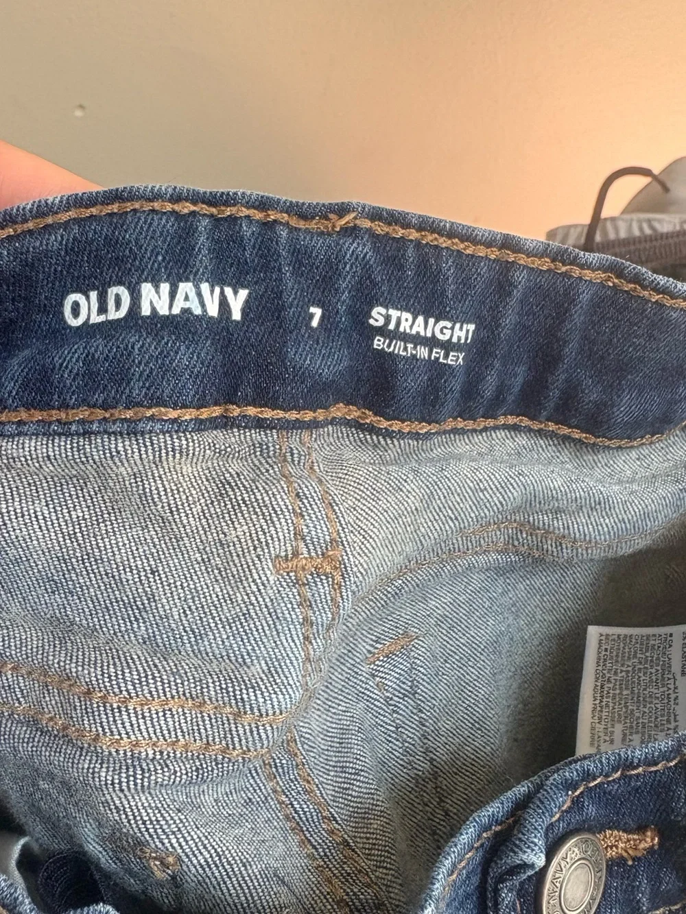 Old Navy Kids Dark Blue Straight Leg Jeans